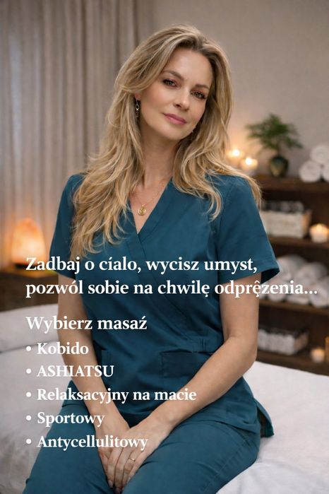 Masaż relaksacyjny,  ASHIATSU,  kobido, sportowy