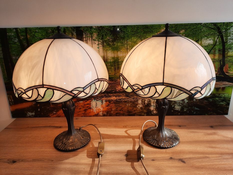 Lampy witrażowe w stylu Tiffany-2 sztuki