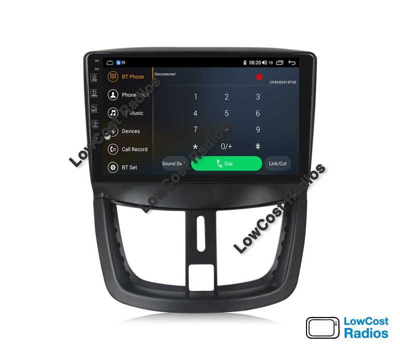 Auto Rádio 9' PEUGEOT 207 | GPS ANDROID Bluetooth USB APPS WIFI | CARPLAY • ANDROID AUTO