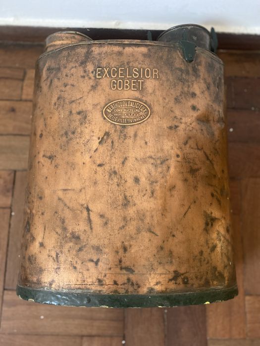 Pulverizador "Mochila" antiga em cobre Excelsior Gobet - incompleto