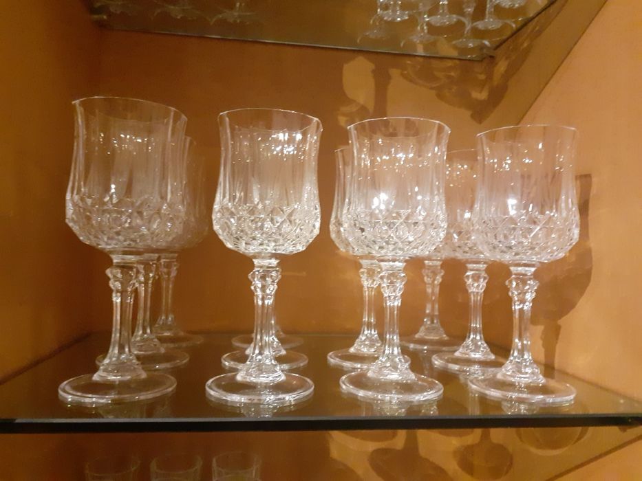 Conjunto completo de copos de Cristal Longchamp da Cristal d’Arques: