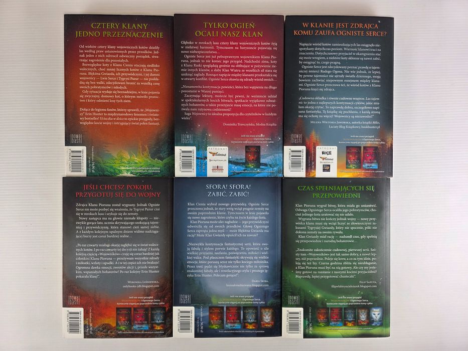 Wojownicy 1-6 / Erin Hunter / Zestaw Książek