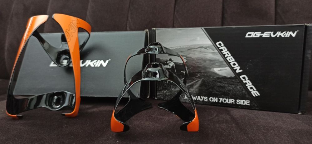 OG-Evkin 2x oryginalne koszyki bidonowe lakierowane karbon Mega lekkie