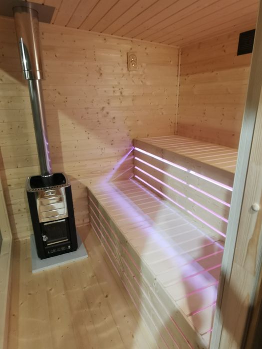 Sauna Ogrodowa 3,3m x 2,3m Prysznic  Piec na drewno Gotowa od Ręki