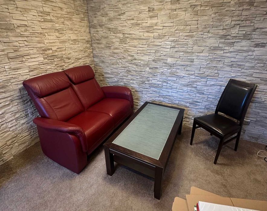 Zestaw wypoczynkowy sofa + fotel + stolik + krzesło | komplet