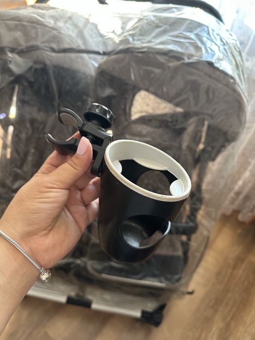 Прогулянкова коляска для двійні CARRELLO Connect CRL-5502 Cotton Beige  + дощовик