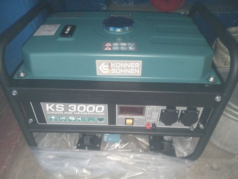 Генератор бензин +газ побутовий однофазний 3 кВт Konner&Sohnen KS 3000
