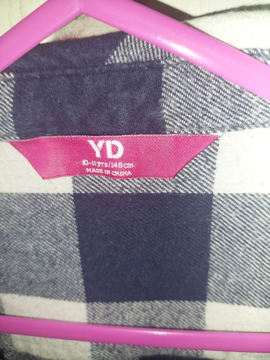 Koszula w kratę dla dziewczynki 10 11 lat 146 cm