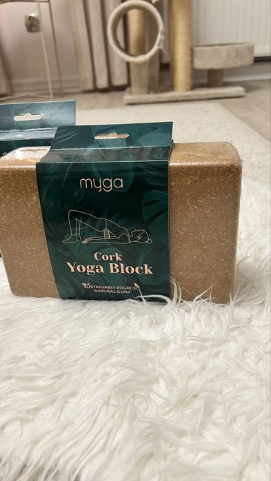 2 sztuki Kostka / bloczek do jogi z korka MYGA – nowe 2 sztuki
