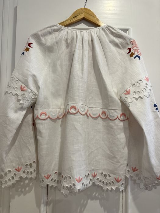 Белая вышиванка лляная льён