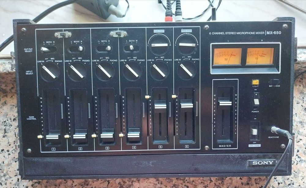 Sony MX-650 6 Channel Analog Mixer and Mixing Desk