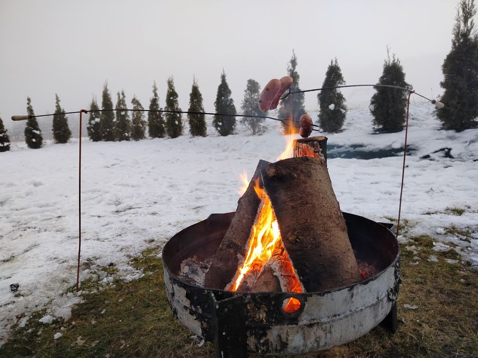 Domek pod Żukowem, kominek, Bieszczady, Widok na góry,Ustrzyki, Solina