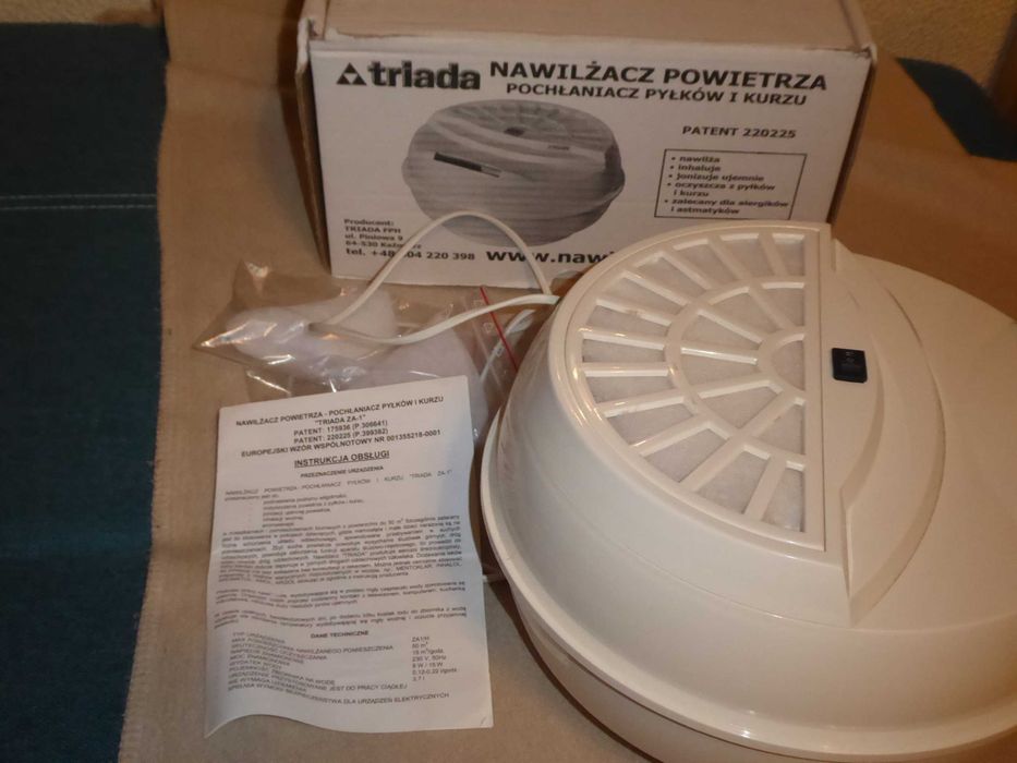 NAWILŻACZ i OCZYSZCZACZ Powietrza - Praktycznie Nowy, polski, TRIADA