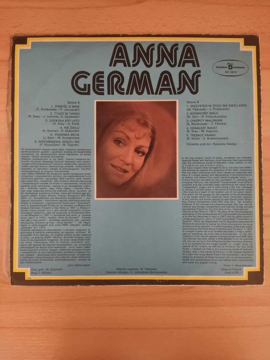 Anna German winyl