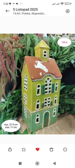Domek na tealighty 27 cm
