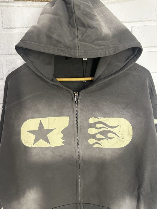 Зіп худі hellstar zip hoodie хеллстар чорне дріп drip