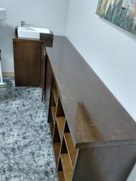 Móvel para gabinete de estética  226 x40 com lavados