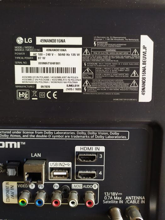 TV LG 49NANO816NA