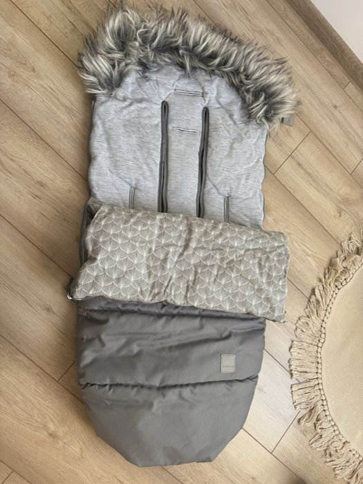 Beztroska Śpiworek Z Futerkiem 100X51Cm Szary
