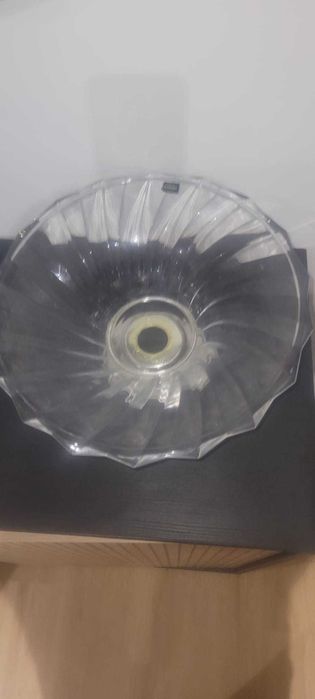 Grande Fruteira Cristal Bohemia (35cm) - Base Prata (Pequeno Defeito)