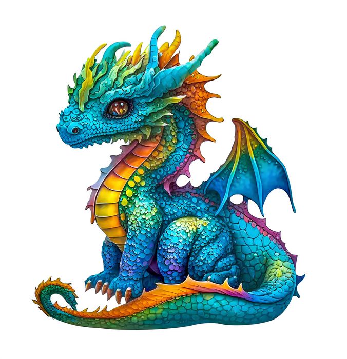 PUZZLE SMOK UKŁADANKA 3D dla dzieci dorosłych piękna ozdoba na ścianę