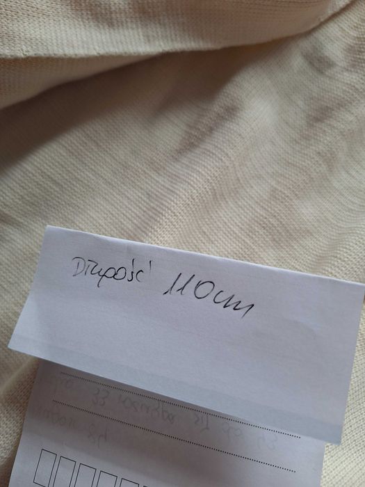 Beżowy, kremoqy kardigan sweter dlugi rozm.uniwersalny