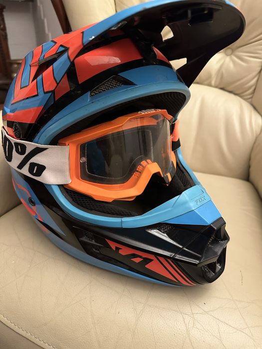 Sprzedam kask marki Fox z goglami
