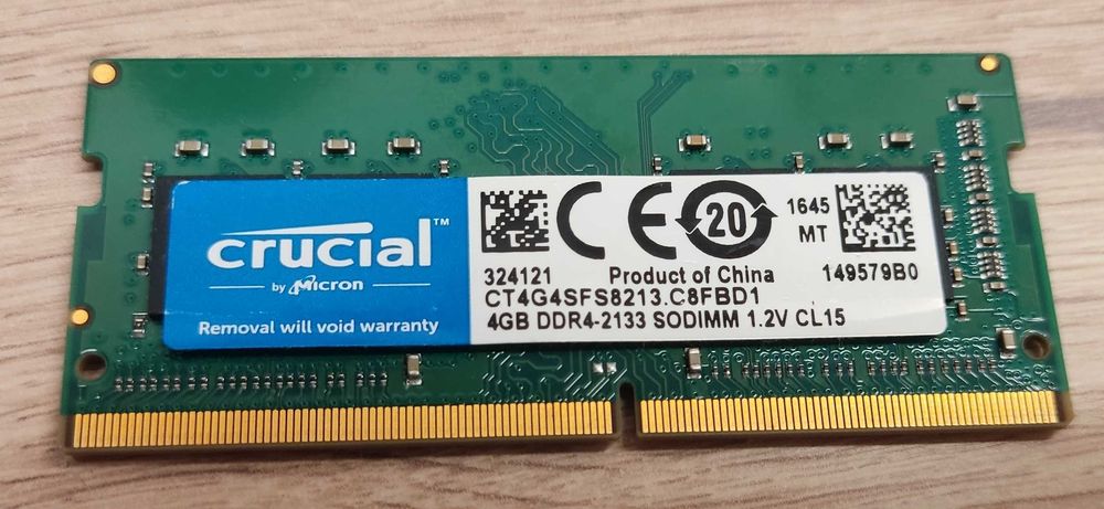 PAMIĘĆ RAM DDR4 4GB CRUCIAL Micron PC4-2133 ~ 2133MHz CL15 1.2V do laptopa