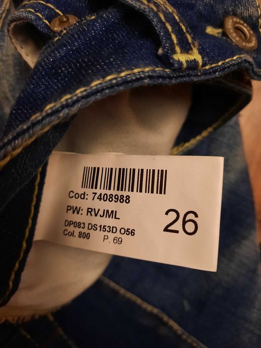 Szorty typu jeans spodenki jeansowe Dondup rozmiar 26 orientacyjnie S