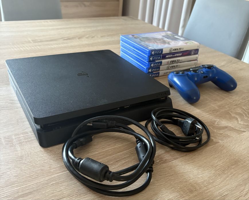 Konsola SONY PS4 Slim 1 TB - Bezprzewodowy Kontroler Niebieski