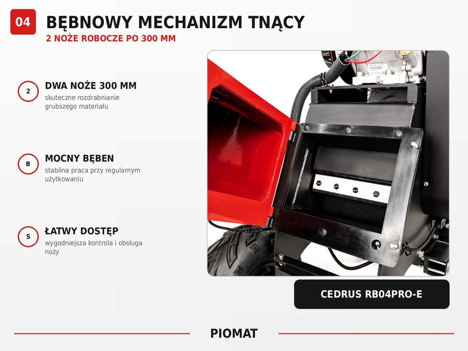 Cedrus RB04PRO-E Rębak spalinowy 15 cm rozrusznik elektryczny