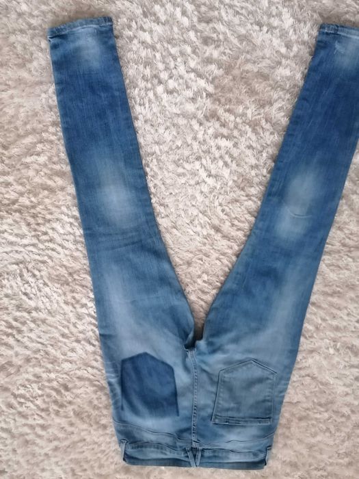 Dżinsy modne r. 36 zwężane, rurki, nietuzinkowe