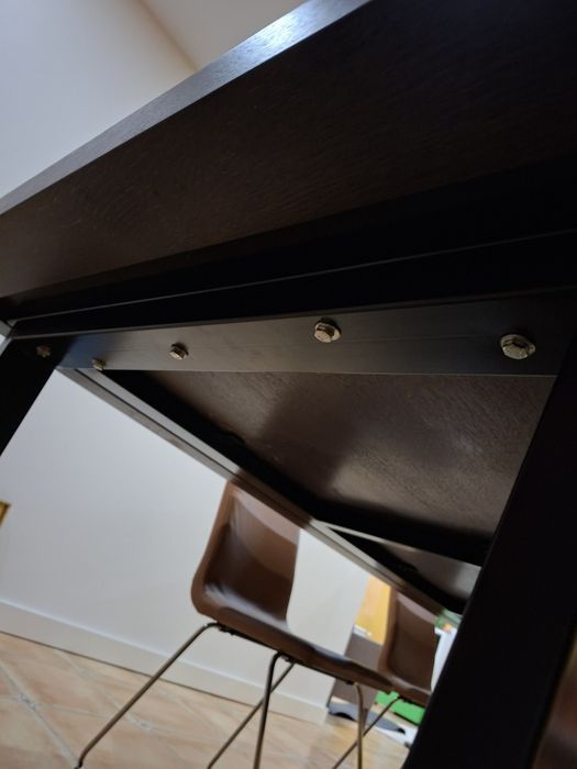 Mesa luxo grande 2.8m x 1.3m + 6 cadeiras luxo em pele