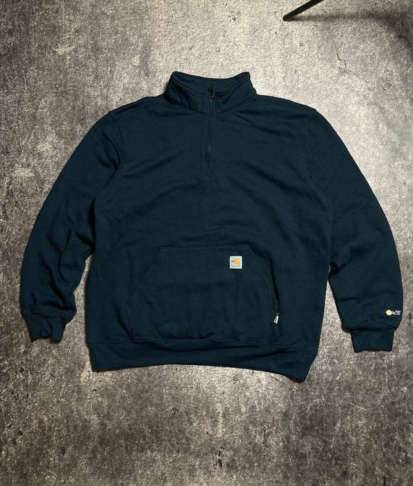 Чоловічий світшот, чорного коліру, бренд Carhartt FR Force, у ідеальному стані, розмір XL vintage