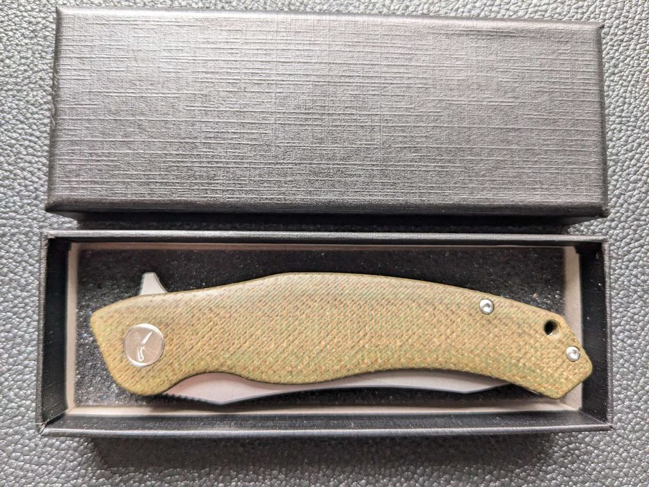 Kerzeman KZ648. Green Micarta. нож складной. складний ніж
