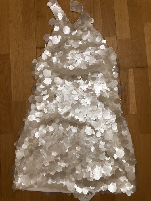 Трендовое платье в пайетках, русалка, жемчуг