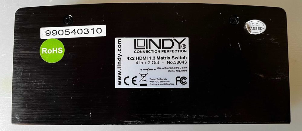 Switch HDMI 4x2 com comando