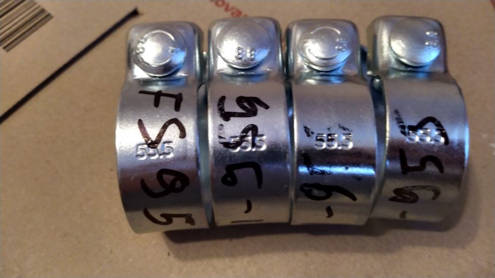 Хомути для глушника 55,5 мм