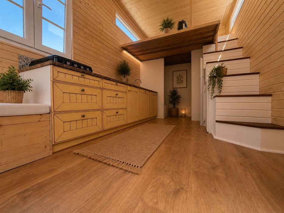 Tiny house totalmente mobilada, disponível em várias versões