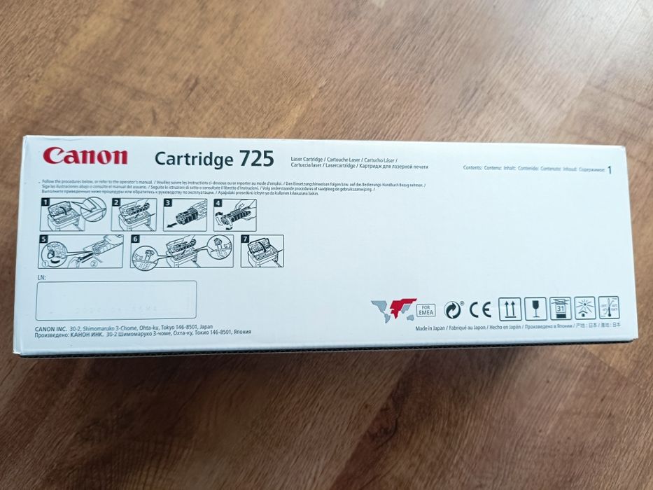 Лазерный картридж Canon оригинал первоход