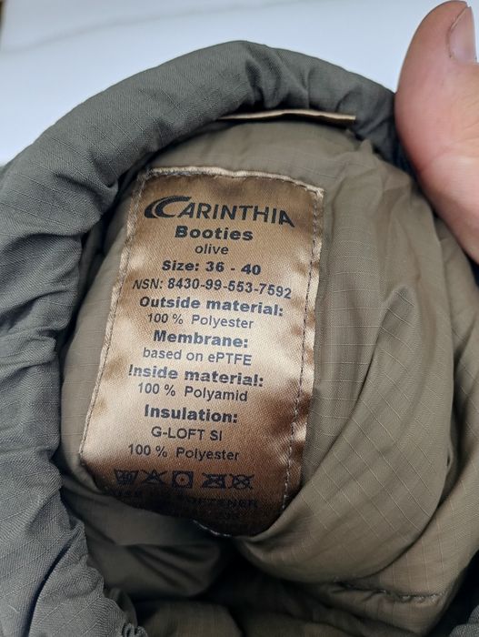 Botki namiotowe Carinthia booties tent boots Gloft G-LOFT