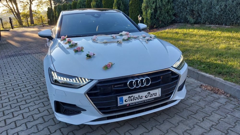Promocja! od 500 ! Audi A7 s line sportback biały auto do ślubu