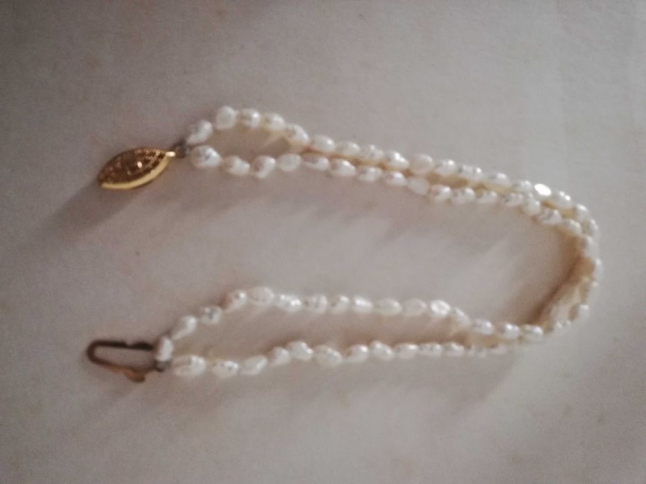 Pulseira vintage de pérolas