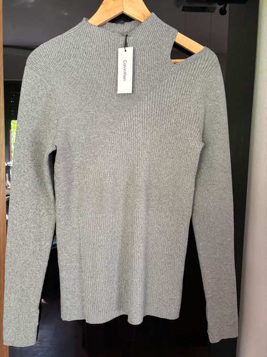 Calvin Klein Womenswear cienki sweter bluzka z  rozcięciem  XL/ XXL