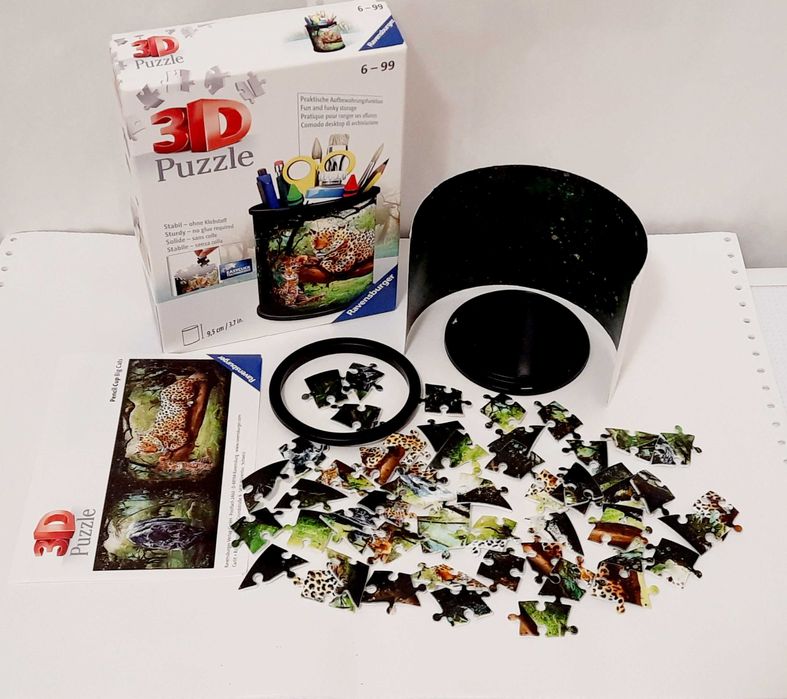 Пластиковий 3D пазл Ягуари - підставка під канцтовари Ravensburger Гра