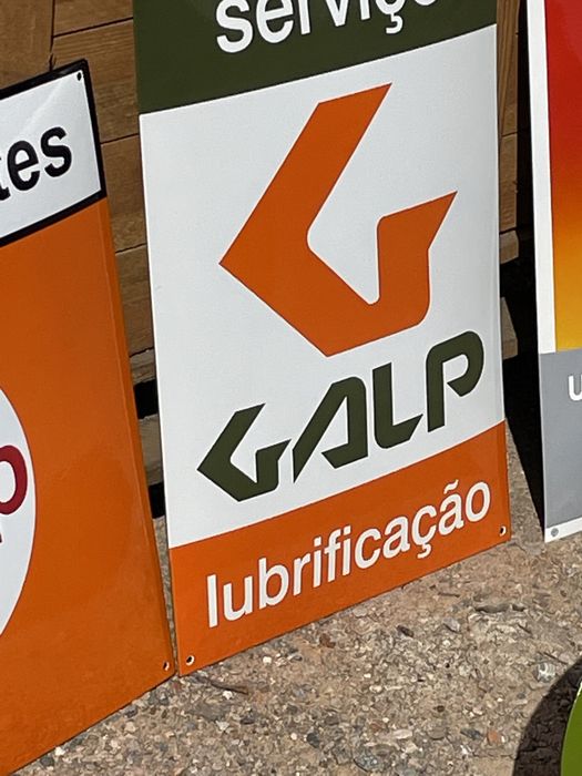 Gasolineiras Portuguesas conjunto 5 placas esmaltadas
