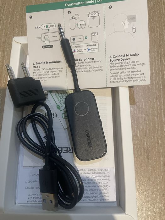 Bluetooth аудіо ресивер/передавач UGREEN з адаптером під вилку