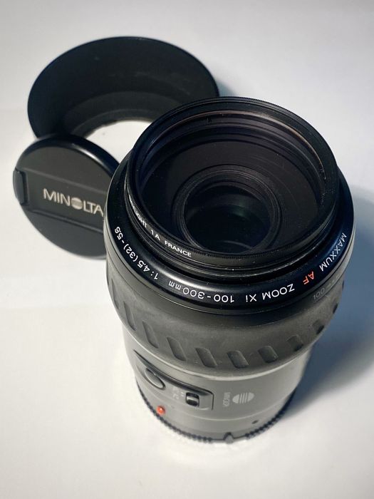 Obiektyw Minolta AF Zoom 100-300mm 4.5-5.6 Sony A Japan Jak Nowy Tanio