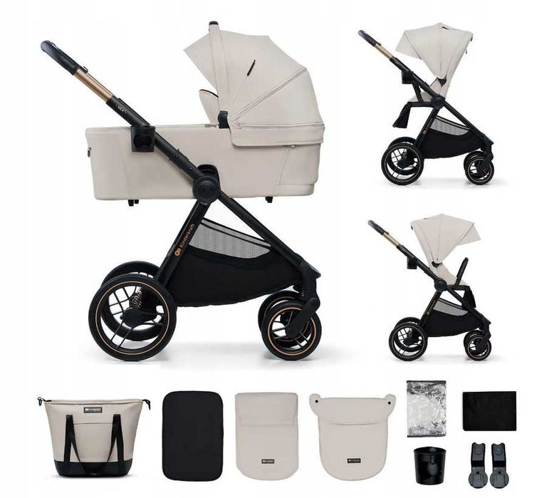 Kinderkraft Nea 2 Soft Beige Wózek 2w1 Głęboko-Spacerowy *NOWE*