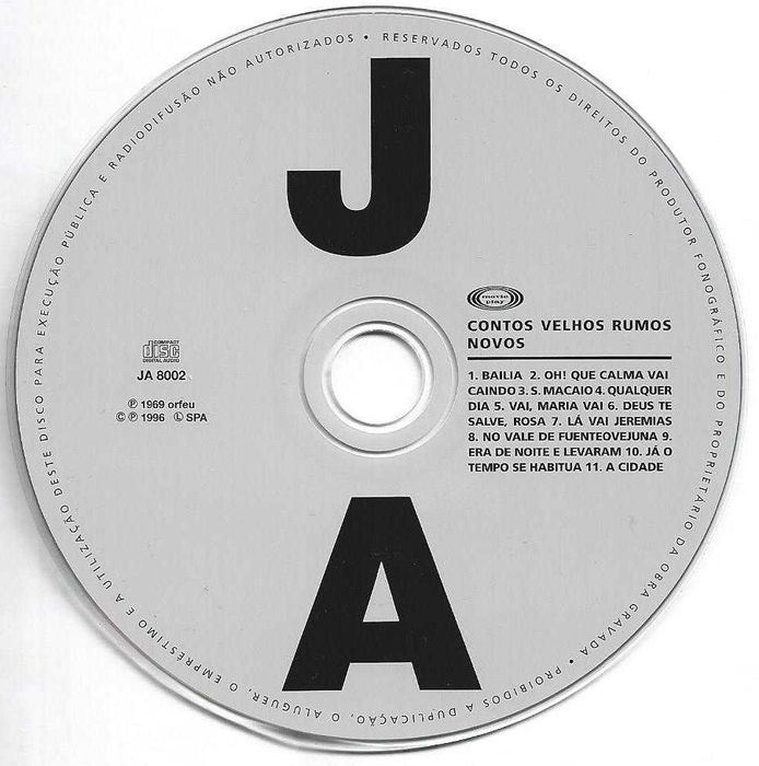 José Afonso	- - - - -		Contos Velhos, Rumos Novos	- - - - -	CD